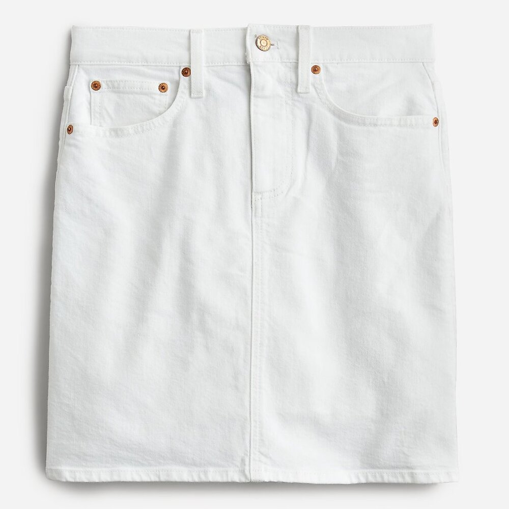 J Crew Denim mini skirt in white Size 32